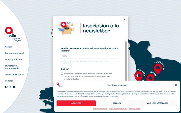 Screenshot von agencealix.fr