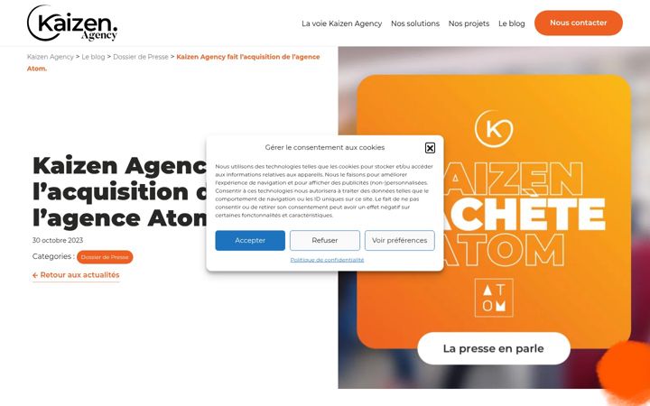 Zrzut ekranu agenceatom.fr