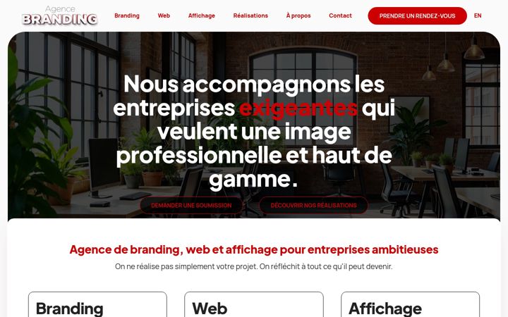 Capture d'écran de agencebranding.ca