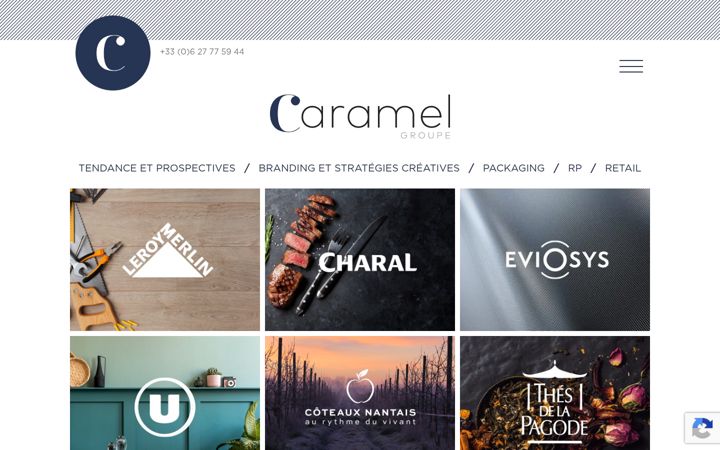 Snímek obrazovky agencecaramel.fr