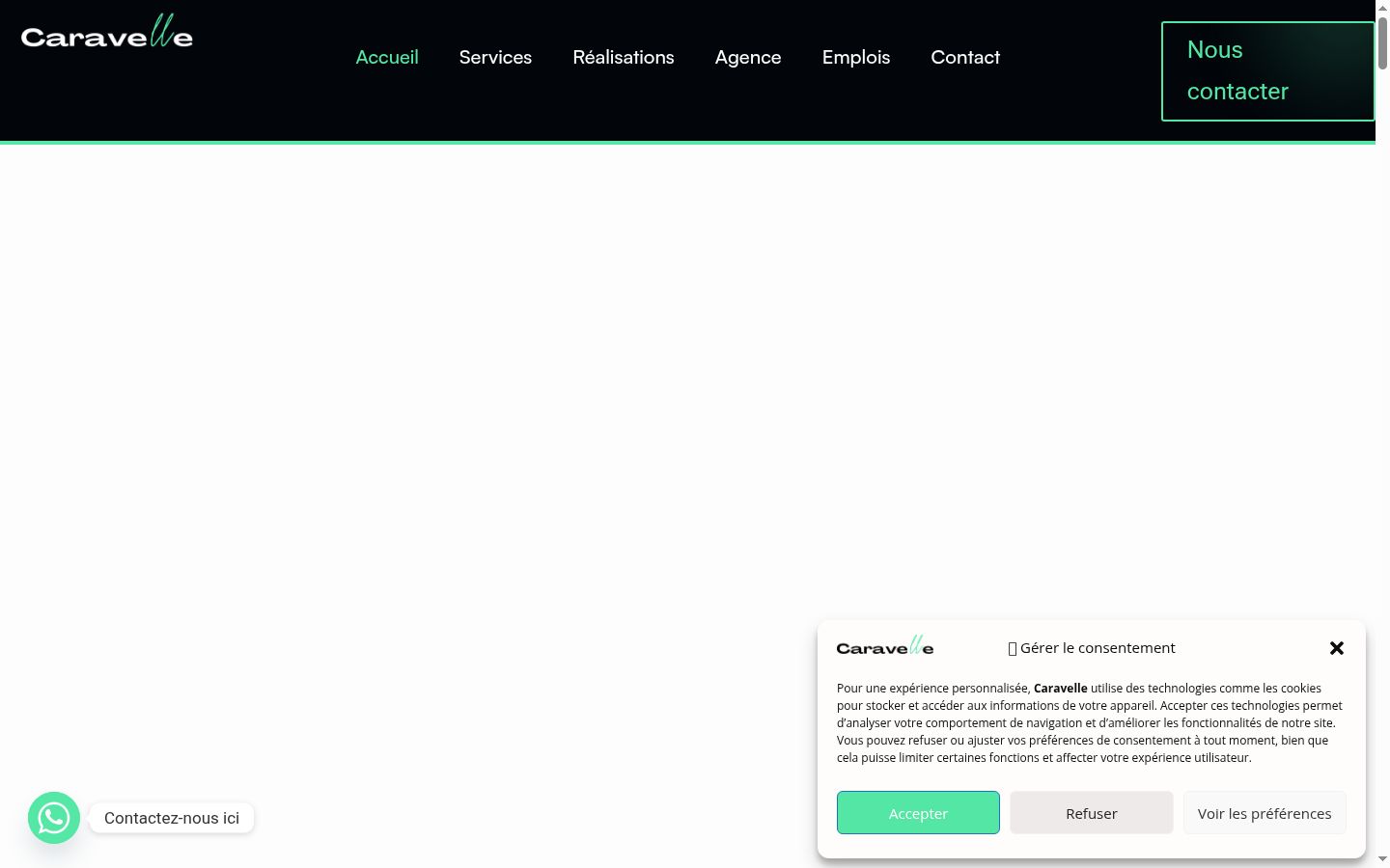 Snímka obrazovky banera súhlasu zobrazeného pred akoukoľvek interakciou