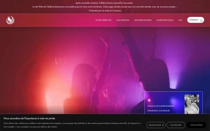 Screenshot of agencecelebria.ca