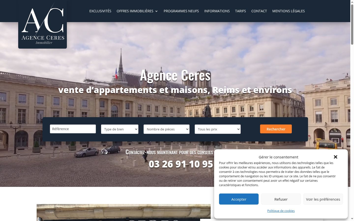 Screenshot tal-banner tal-kunsens muri qabel kwalunkwe interazzjoni