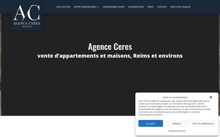 Snímek obrazovky agenceceres.fr