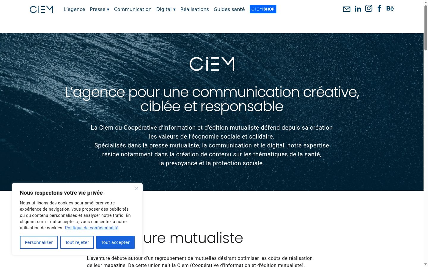 Screenshot tal-banner tal-kunsens muri qabel kwalunkwe interazzjoni