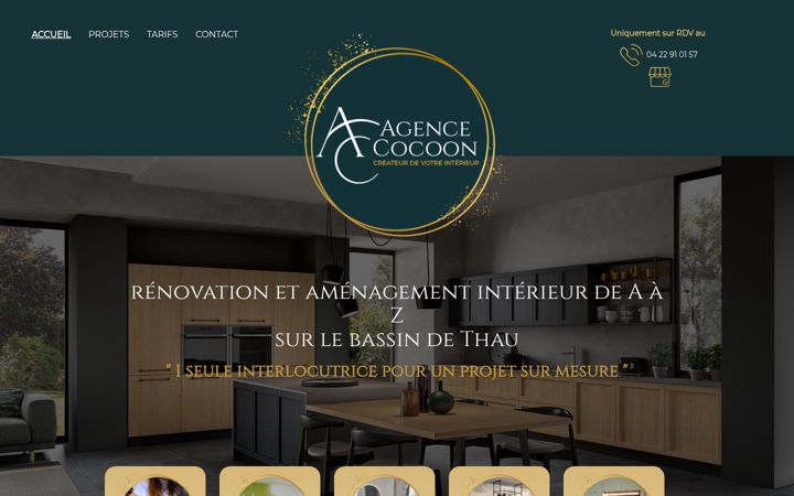 Snímek obrazovky agencecocoon.fr