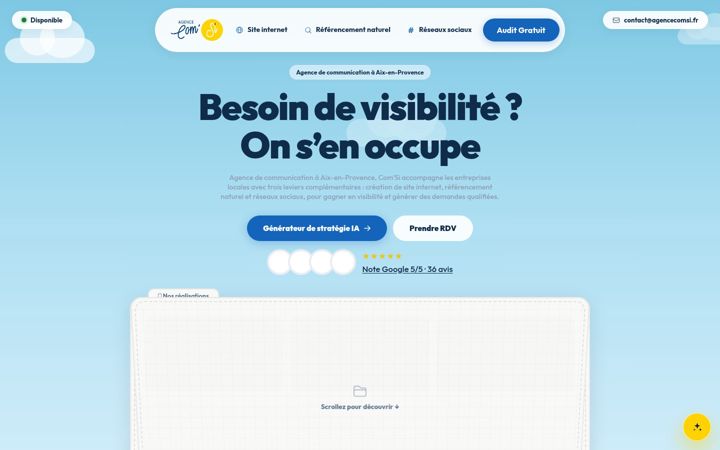 Screenshot of agencecomsi.fr
