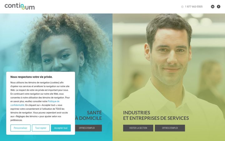 Screenshot of agencecontinuum.com