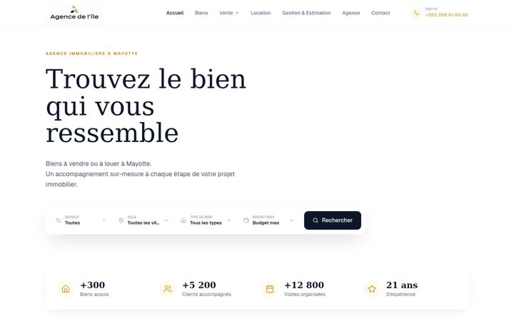 Screenshot of agencedelile.yt