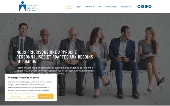 Screenshot του agencedepersonnelabitibi.com