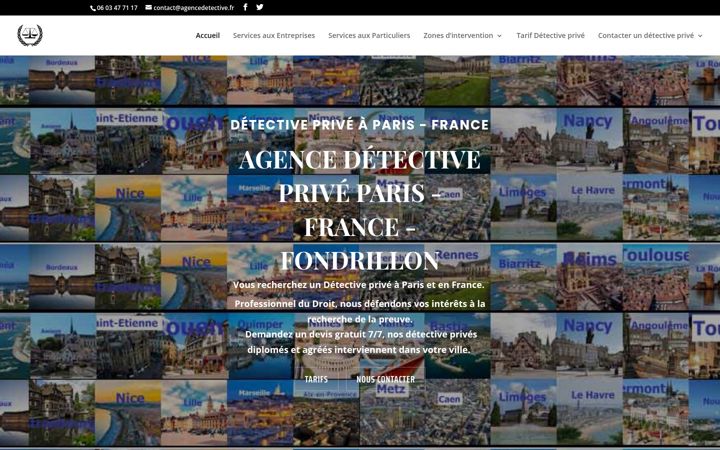 Screenshot of agencedetective.fr