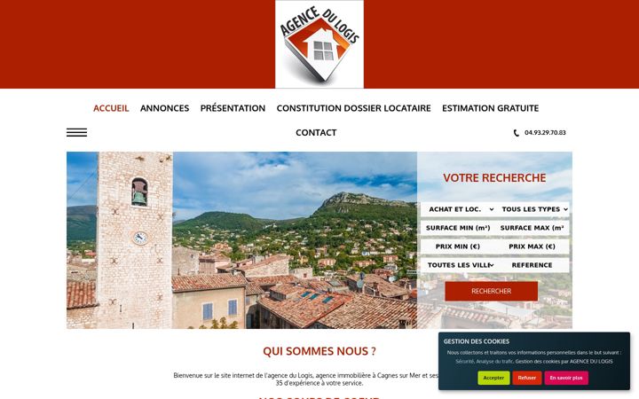 Screenshot of agencedulogis.com