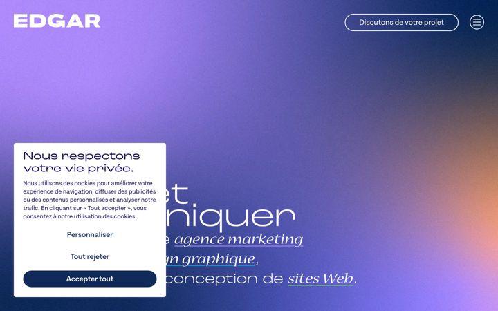 Screenshot of agenceedgar.ca