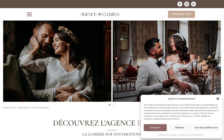 Screenshot of agenceelumina.com