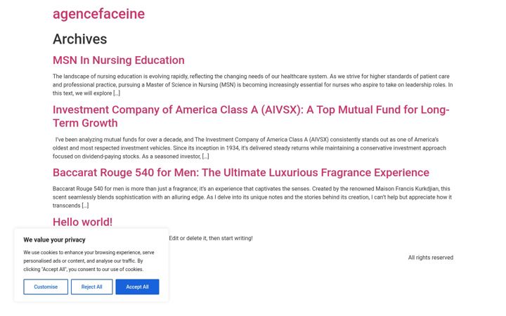 Screenshot of agencefaceine.com
