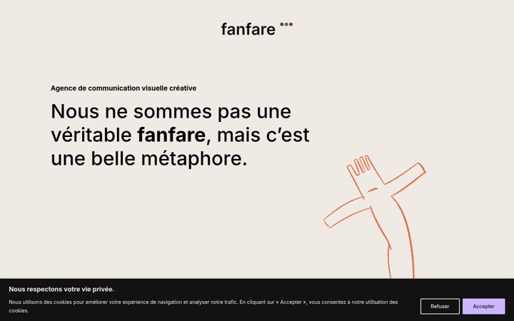 Screenshot του agencefanfare.com