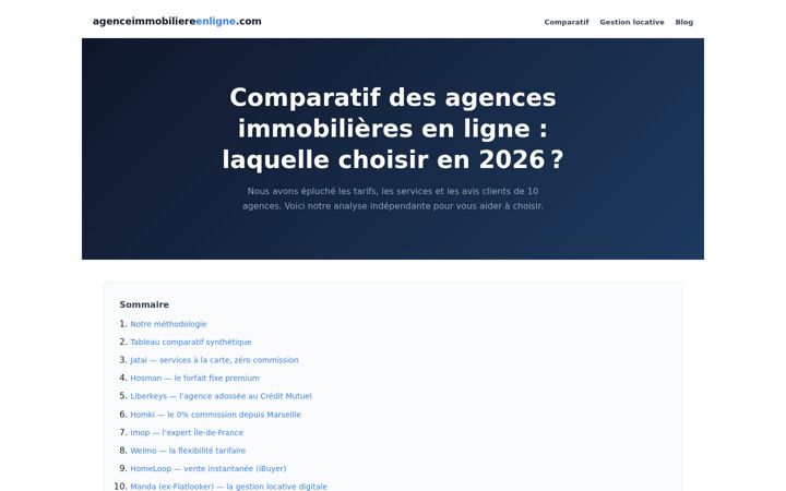 Screenshot of agenceimmobiliereenligne.com