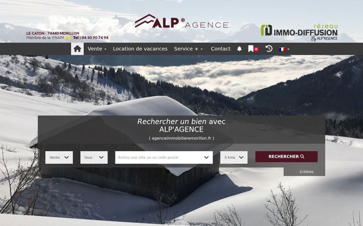 Captură de ecran a agenceimmobilieremorillon.fr