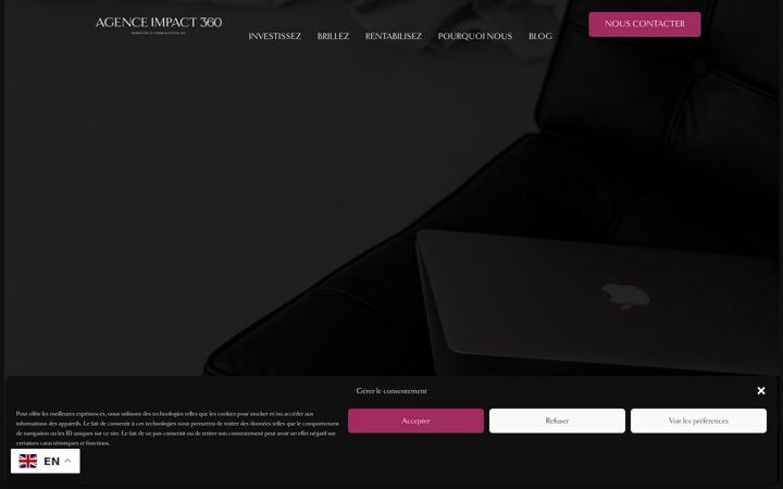 Screenshot of agenceimpact360.com