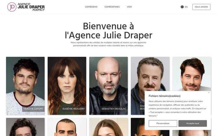 Screenshot of agencejuliedraper.com