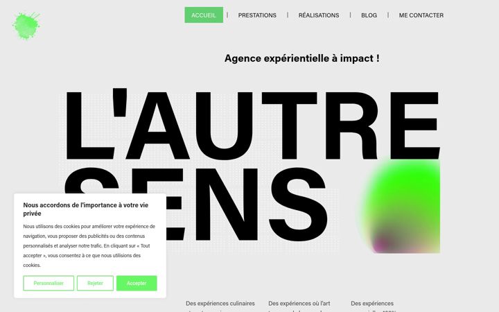 Screenshot of agencelautresens.com