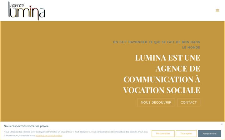 Screenshot ta' agencelumina.com