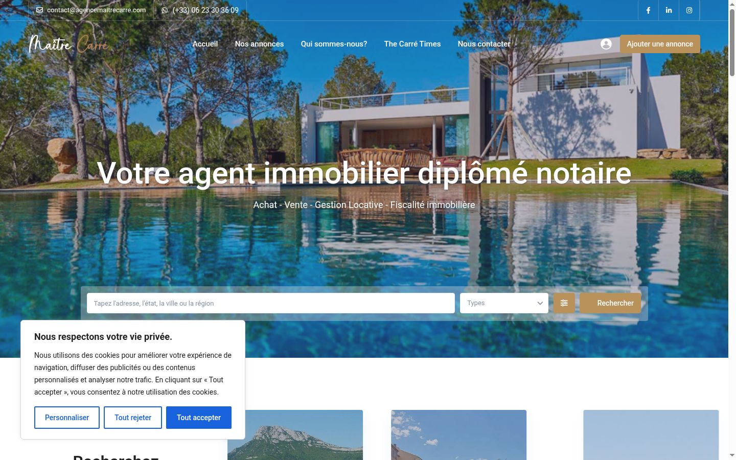 Screenshot tal-banner tal-kunsens muri qabel kwalunkwe interazzjoni