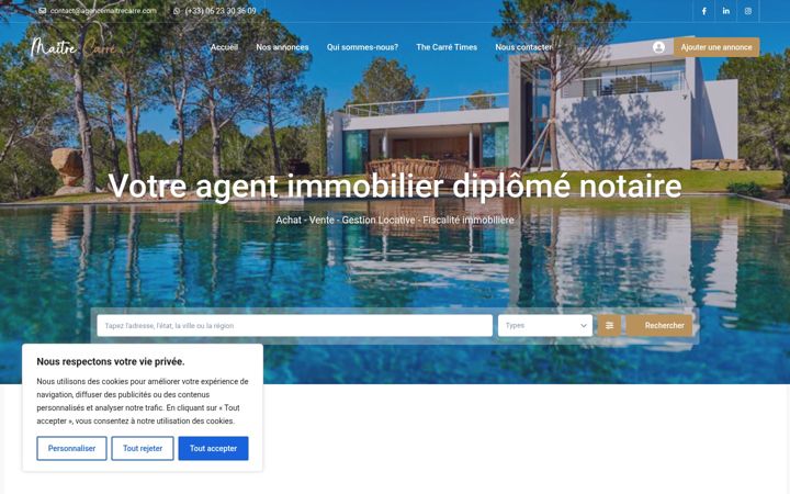 Screenshot ta' agencemaitrecarre.com