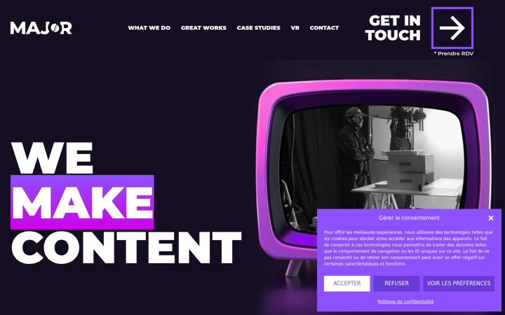 Screenshot ta' agencemajor.com