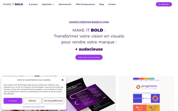 Screenshot of agencemakeitbold.com