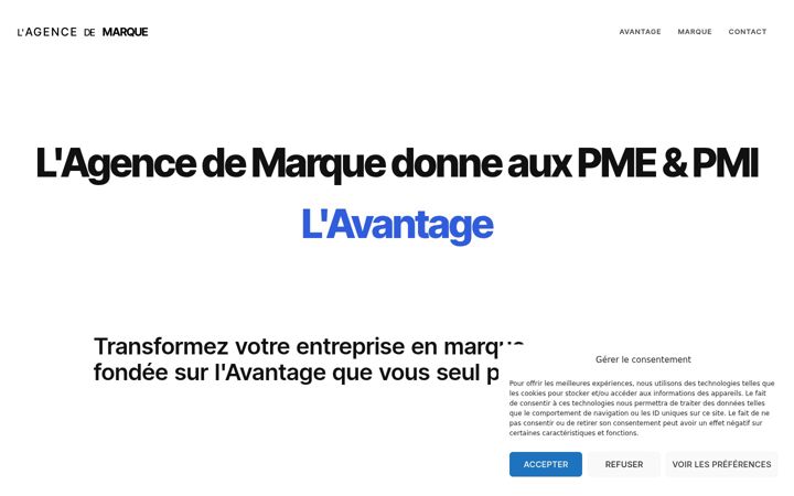 Screenshot ta' agencemarque.fr