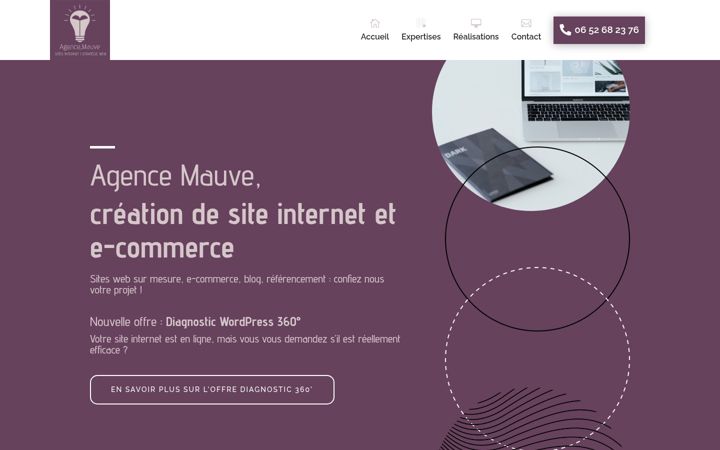 Snímek obrazovky agencemauve.fr