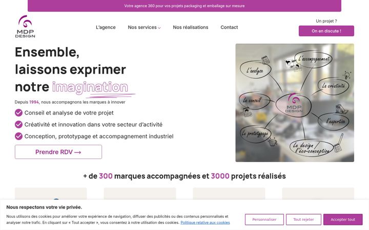 Screenshot of agencemdpdesign.com