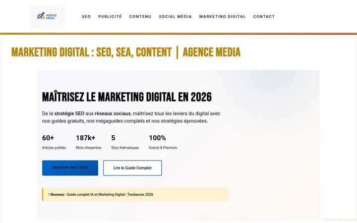 Ekrano kopija agencemediadelannee.fr