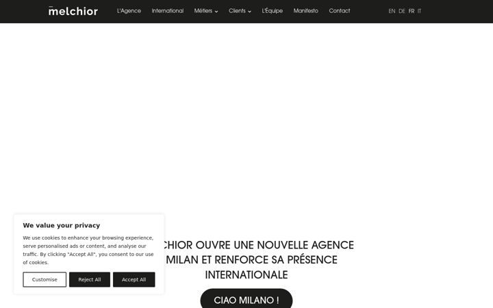 Snímek obrazovky agencemelchior.com