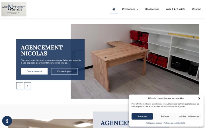 Snímek obrazovky agencement-nicolas.fr