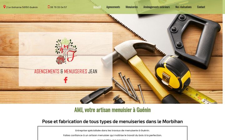 Ekrānuzņēmums no agencementsmenuiseriesjean.fr