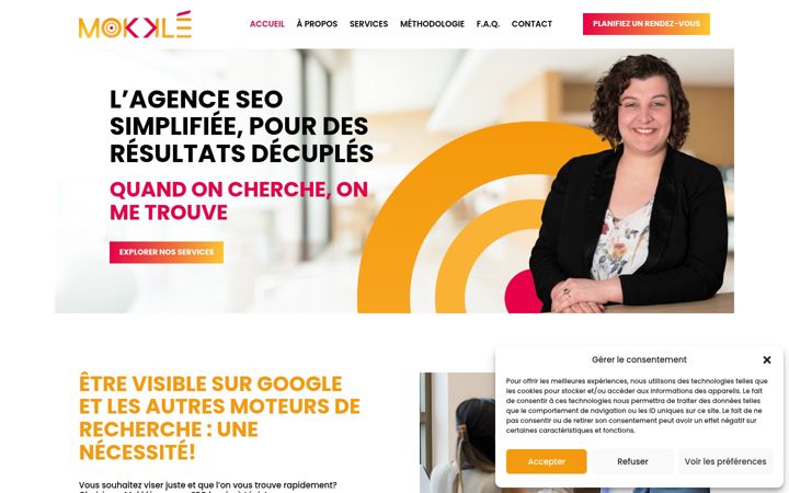 Screenshot of agencemokkle.com