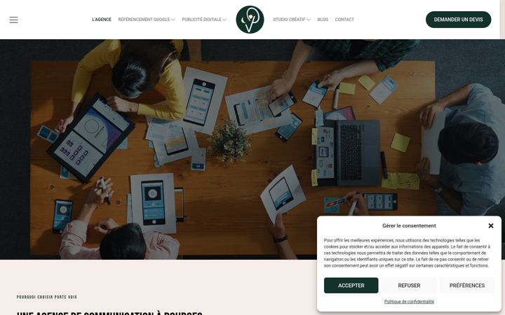 Screenshot of agenceportevoix.com