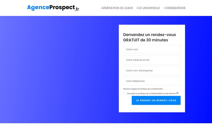 Screenshot of agenceprospect.fr