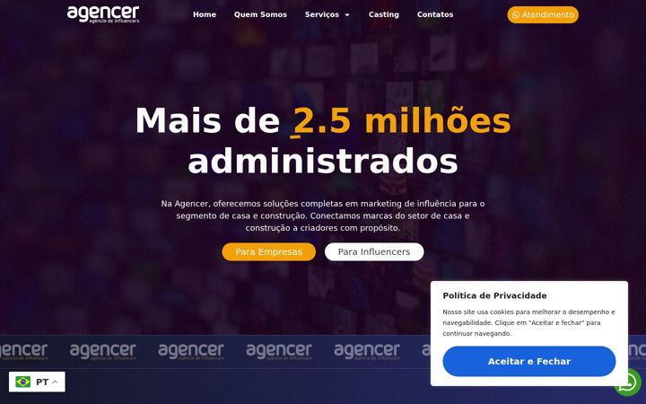 Skærmbillede af agencer.com.br
