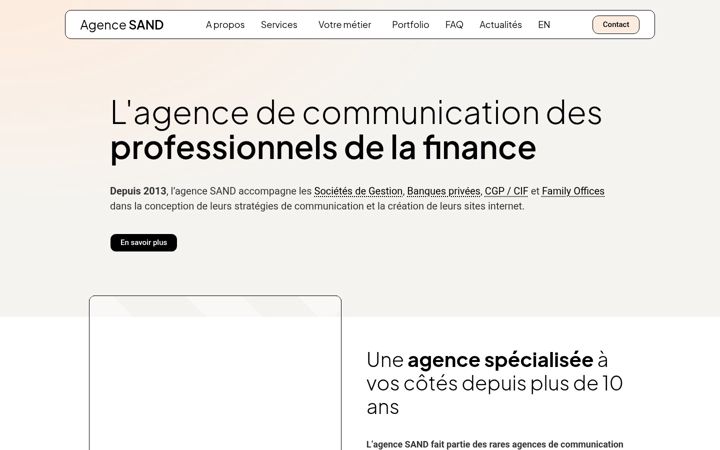 Screenshot of agencesand.fr