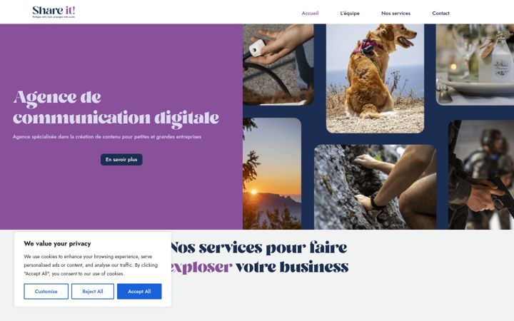 Screenshot von agenceshareit.com