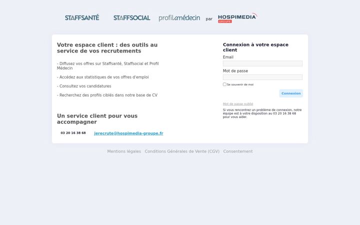 Skärmbild av agencestaff.fr