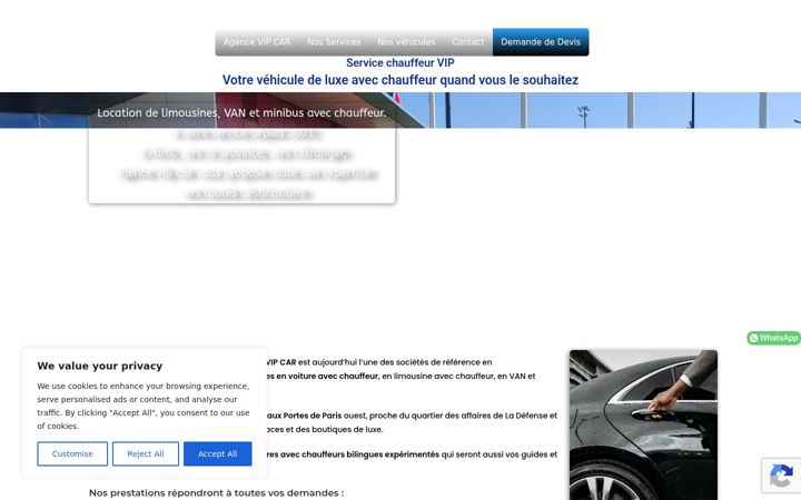 Képernyőkép: agencevipcar.fr
