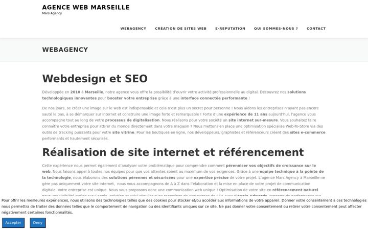 Screenshot of agencewebmarseille.org