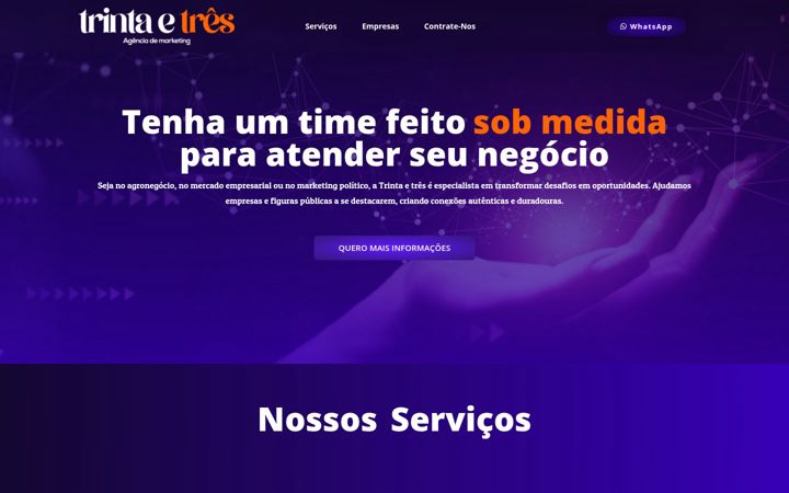 Screenshot of agencia33marketing.com