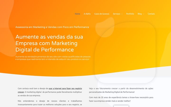 Screenshot of agenciaalafia.com.br