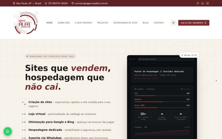 Screenshot of agenciaalfa.com.br