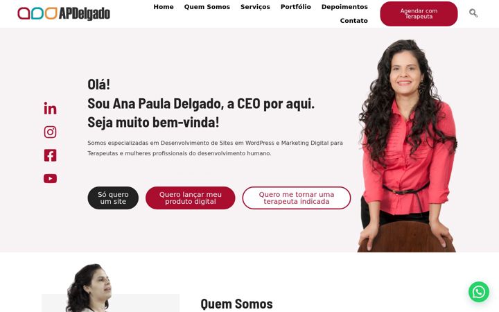 Captură de ecran a agenciaapdelgado.com.br